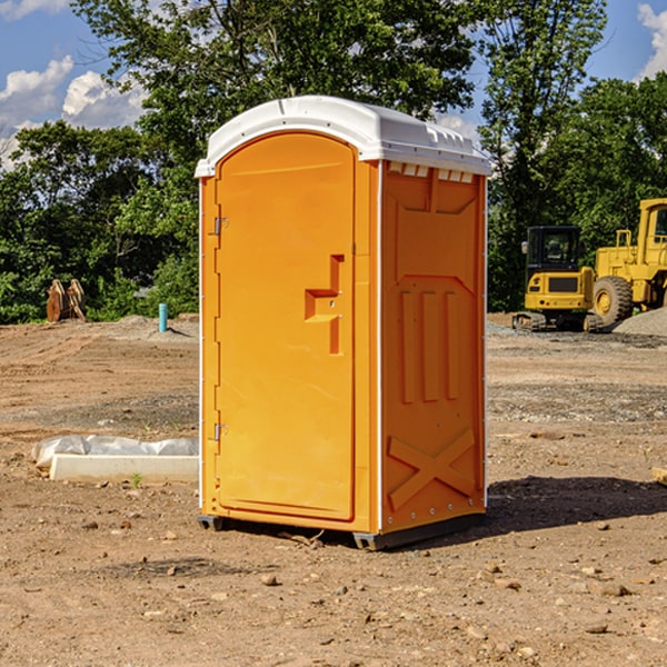 can i customize the exterior of the porta potties with my event logo or branding in North Plains